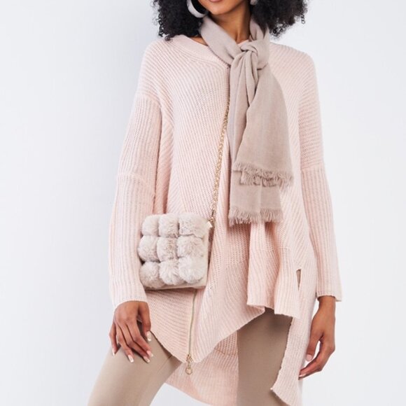 Soft Baby Pink Tunic Knit Sweater - Picture 4 of 6